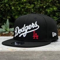 New Era LA Black Wordmark Red LA Snapback 950