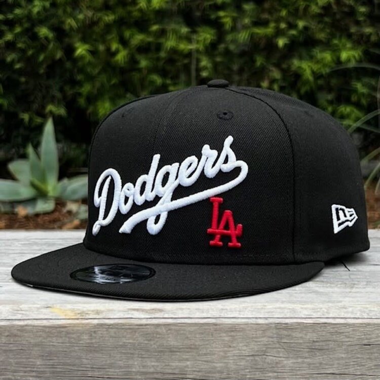 New Era LA Black Wordmark Red LA Snapback 950