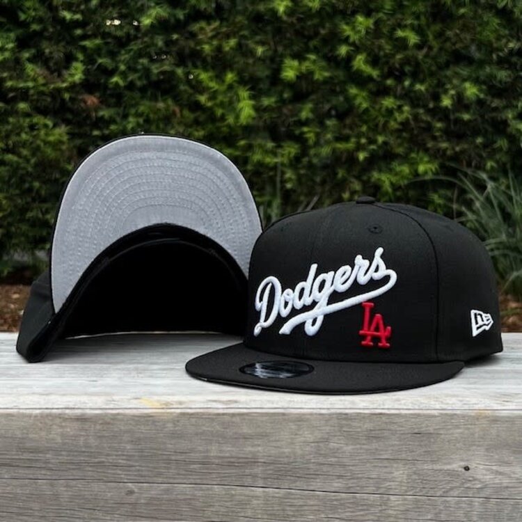 New Era LA Black Wordmark Red LA Snapback 950