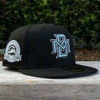 New Era Milwaukee Black Metallic Blue Gray Stadium Sky Blue UV