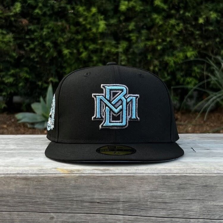 New Era Milwaukee Black Metallic Blue Gray Stadium Sky Blue UV