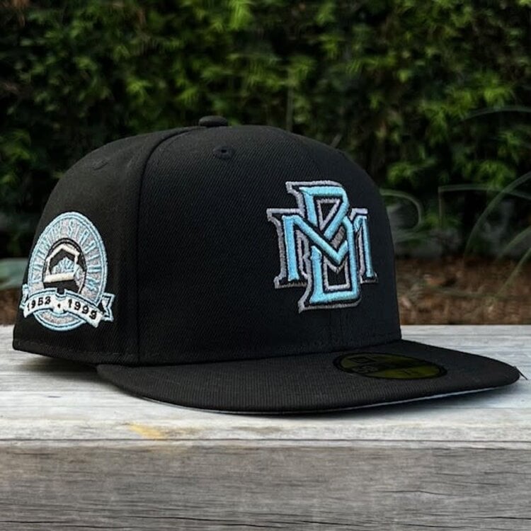 New Era Milwaukee Black Metallic Blue Gray Stadium Sky Blue UV