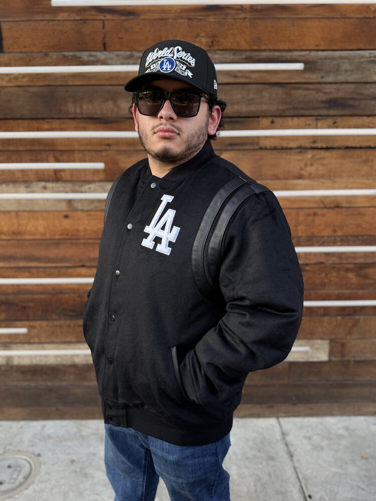 Mitchell and Ness LA Dodgers Men's M&N Black Walk the Tunnel Varsity Full-Snap Jacket