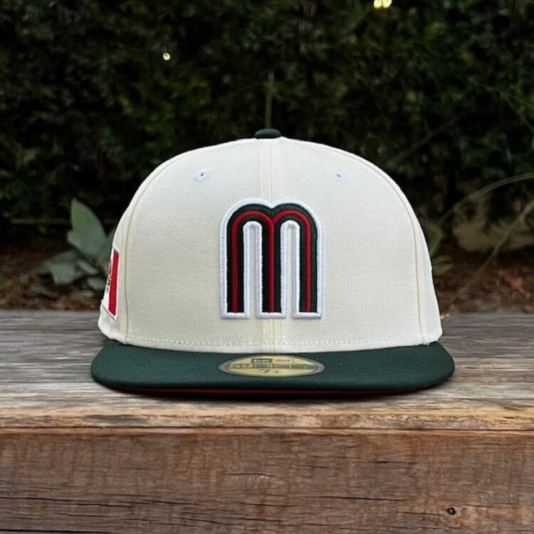 New Era Mexico "M" Ivory/Dark Green Red UV
