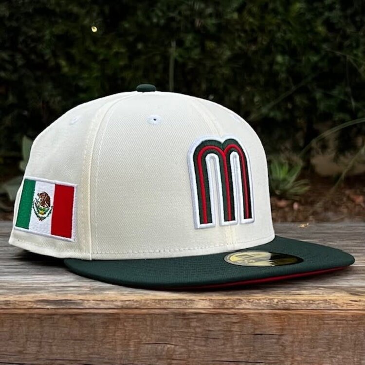 New Era Mexico "M" Ivory/Dark Green Red UV