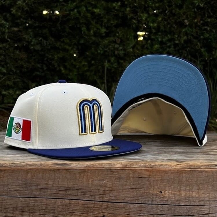 New Era Mexico Ivory/Royal "M" w/Rectangular Flag