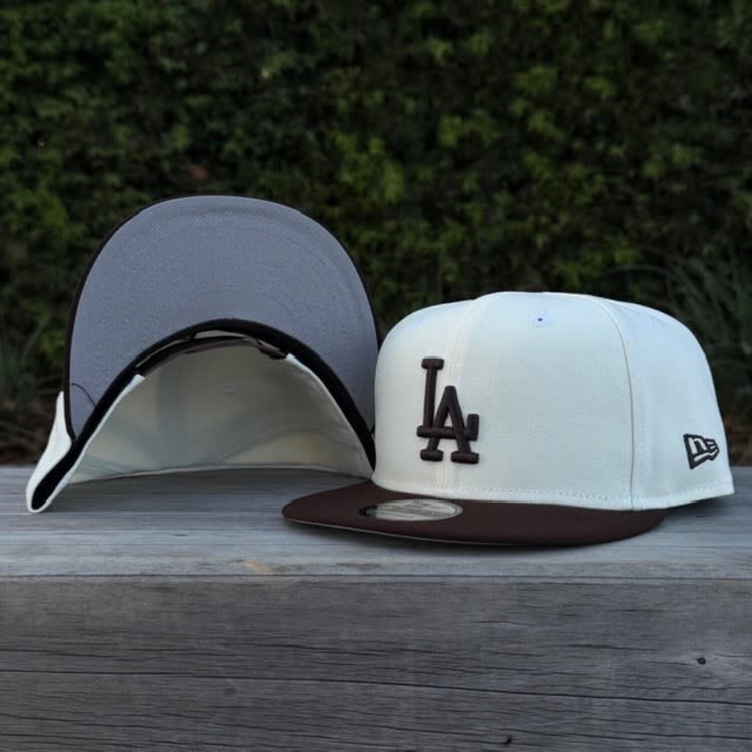 LA Dodgers Ivory/Dark Brown 950 Snapback - The Locker Room of Downey
