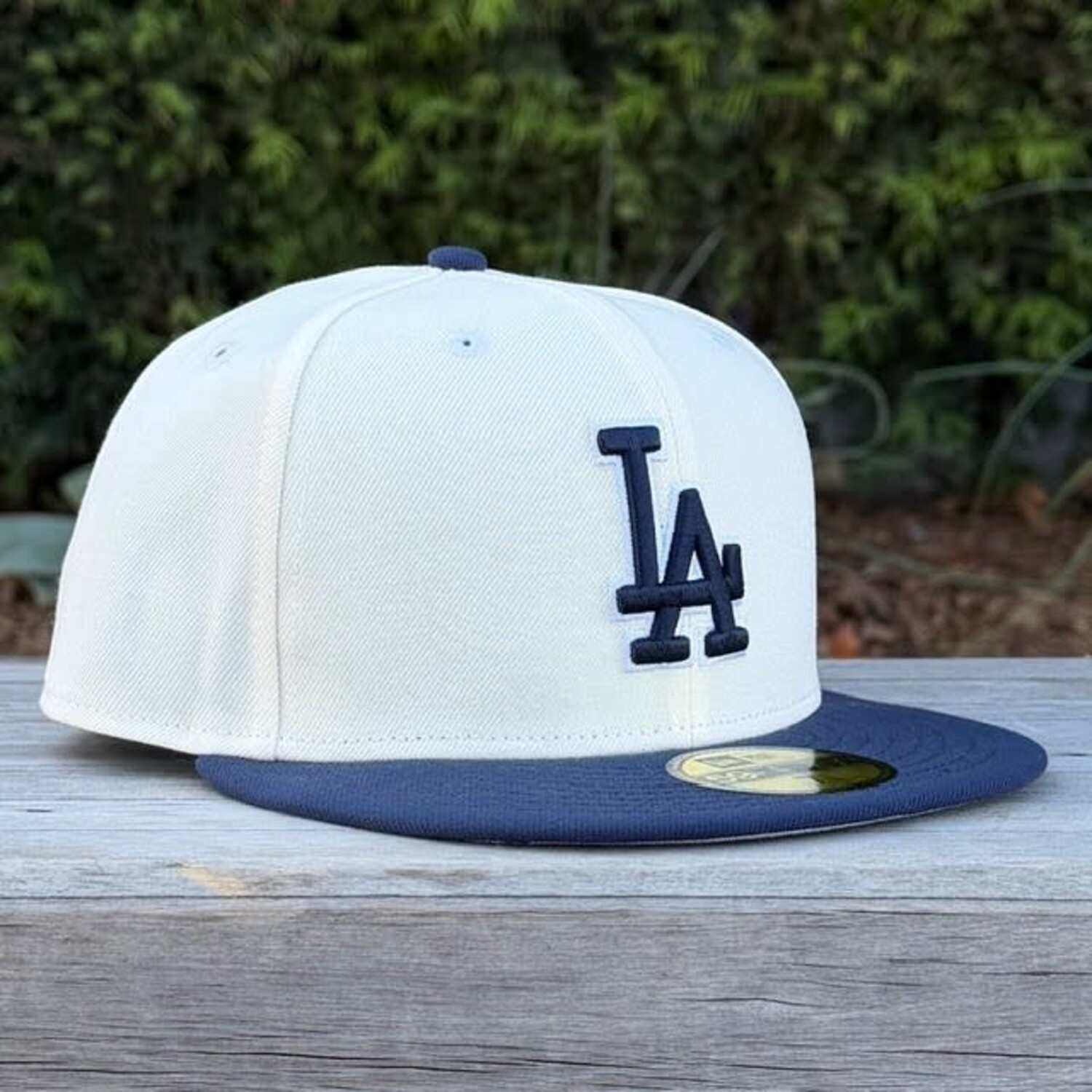 LA Dodgers Ivory/Navy White Outline 950 Snapback - The Locker Room