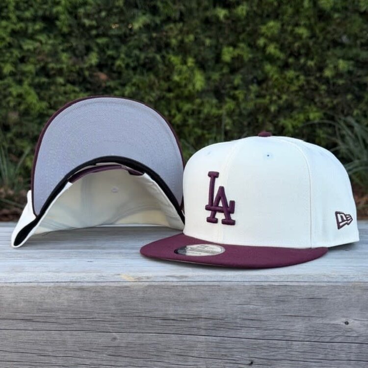 New Era LA Dodgers Ivory/Maroon 950 Snapback