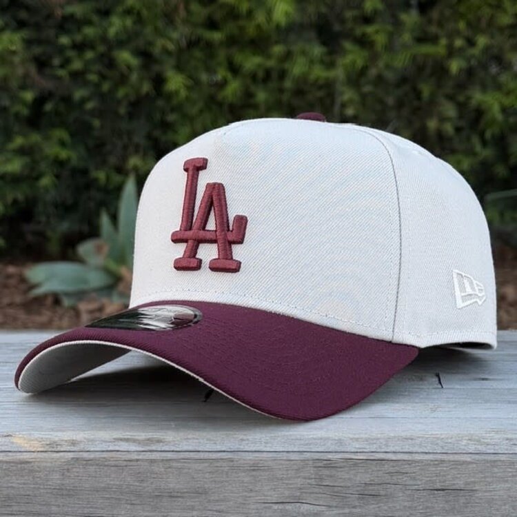 New Era LA Dodgers Stone/Maroon 940 A-Frame