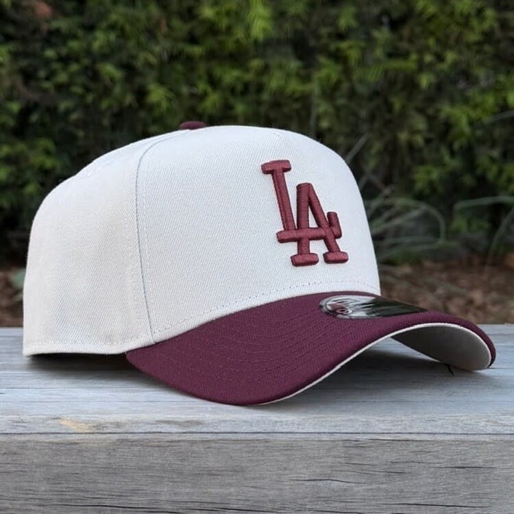 New Era LA Dodgers Stone/Maroon 940 A-Frame