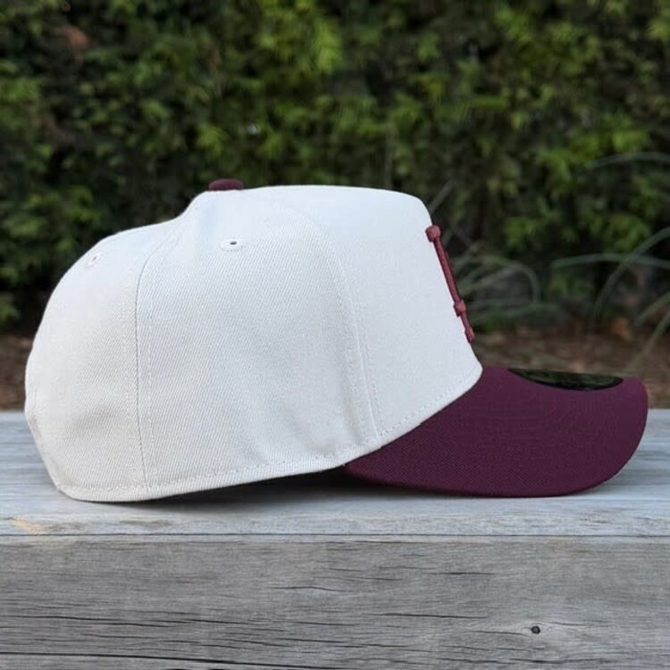 New Era LA Dodgers Stone/Maroon 940 A-Frame