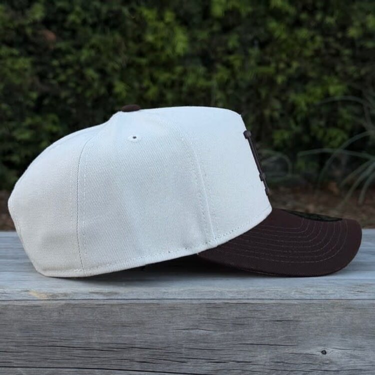 New Era LA Dodgers Stone/Dark Brown 940 A-Frame
