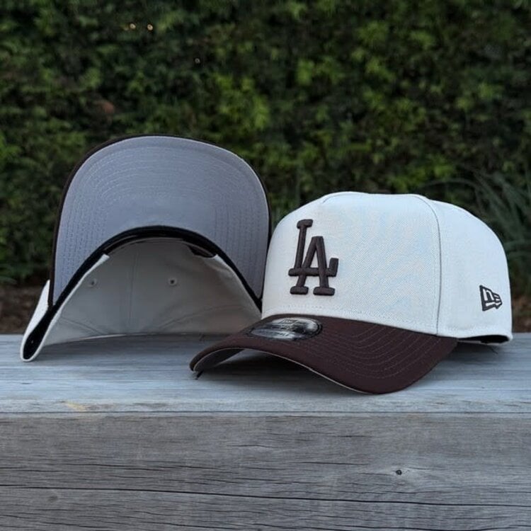 New Era LA Dodgers Stone/Dark Brown 940 A-Frame