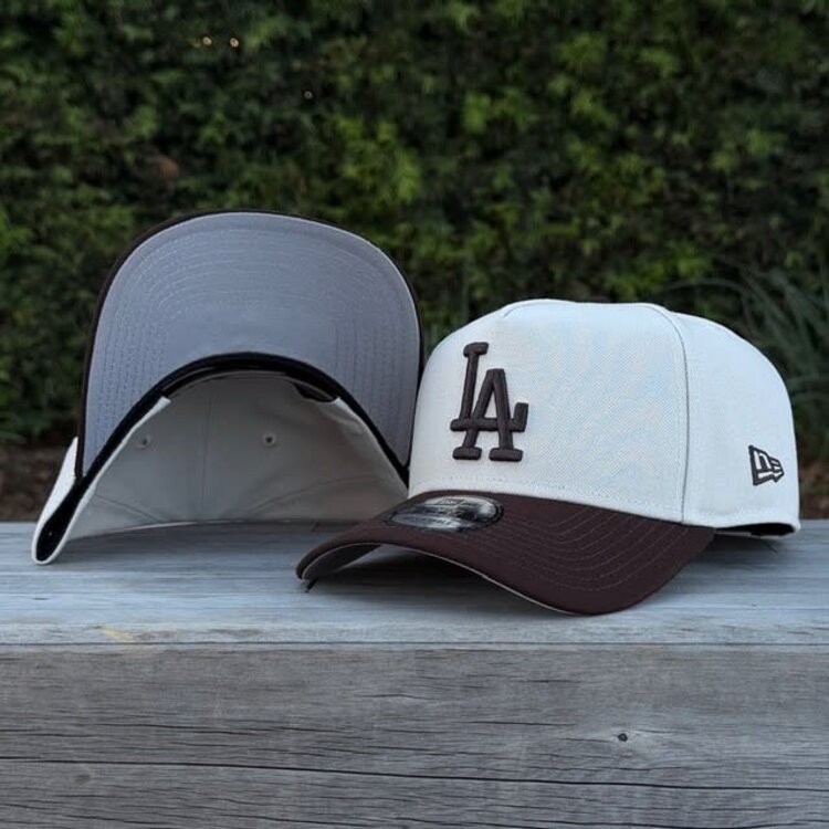 New Era LA Dodgers Stone/Dark Brown 940 A-Frame