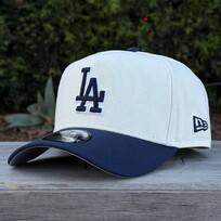 New Era LA Dodgers Ivory/Navy White Outline 940 a-frame