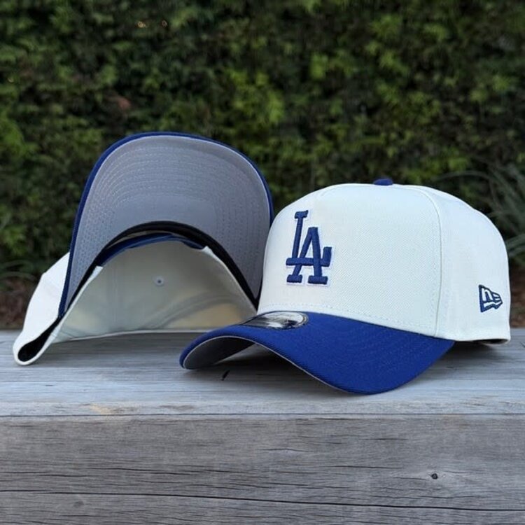 New Era LA Dodgers Ivory/Royal White Outline 940 A-Frame