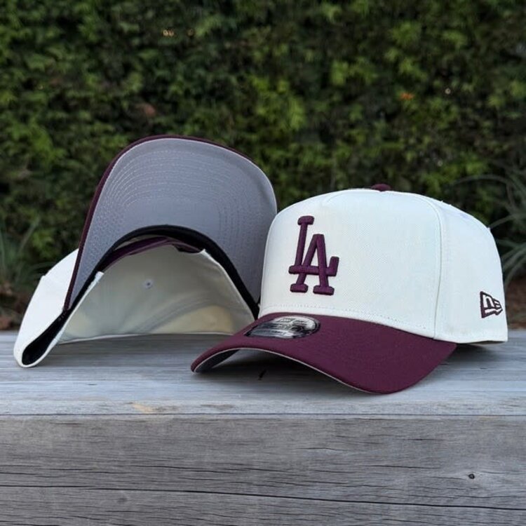 New Era LA Dodgers Ivory/Maroon 940 A-Frame