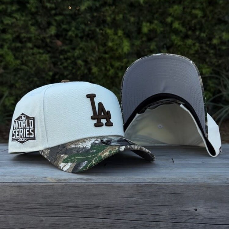 New Era LA Dodgers Ivory/Real Tree 2020 World Series 940 A-Frame