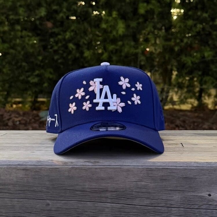 New Era LA Dodgers Royal White Cherry Blossom Kanji SP 940 a-frame