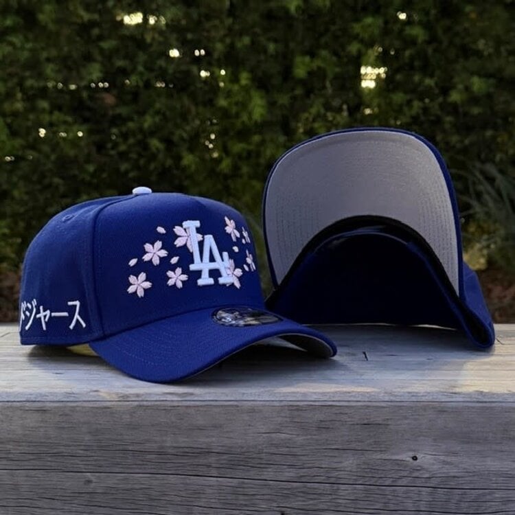 New Era LA Dodgers Royal White Cherry Blossom Kanji SP 940 a-frame
