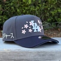 New Era LA Dodgers Graphite/Navy White Cherry Blossom Kanji SP 940 a-frame