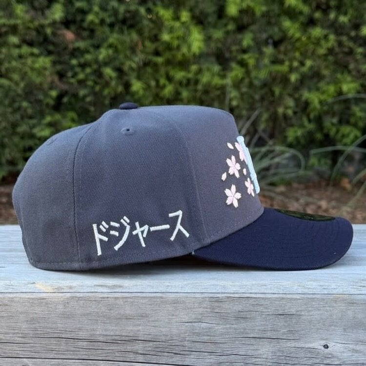 New Era LA Dodgers Graphite/Navy White Cherry Blossom Kanji SP 940 a-frame