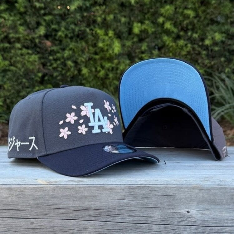 New Era LA Dodgers Graphite/Navy White Cherry Blossom Kanji SP 940 a-frame
