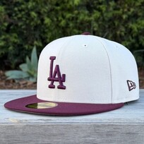 New Era LA Dodgers Stone/Maroon Gray UV