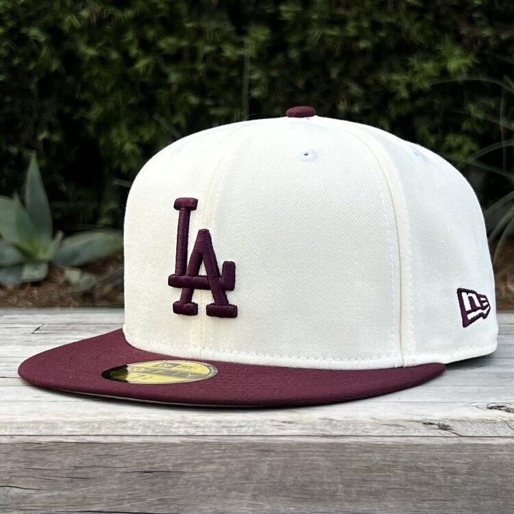 New Era LA Dodgers Ivory/Maroon Gray UV