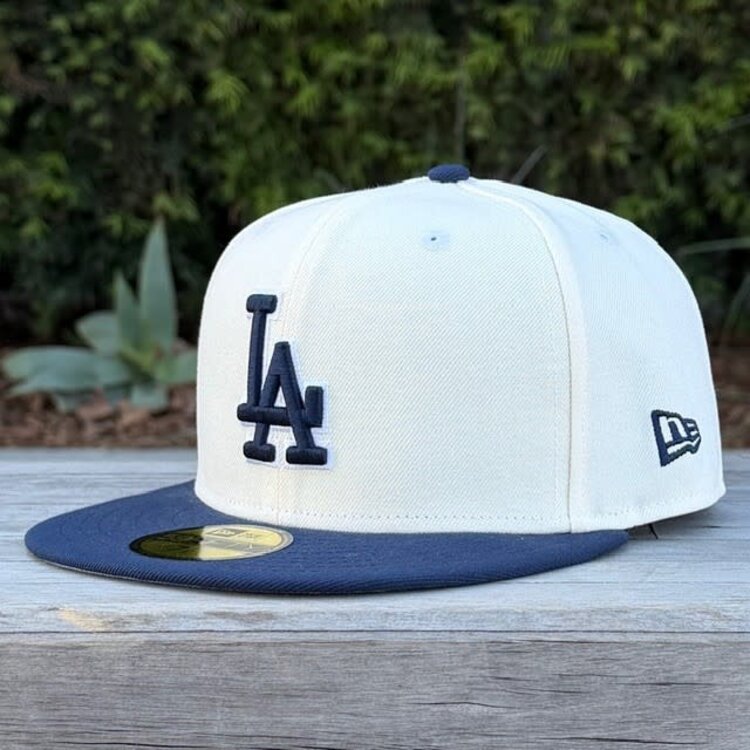 New Era LA Dodgers Ivory/Navy White Outline Gray UV