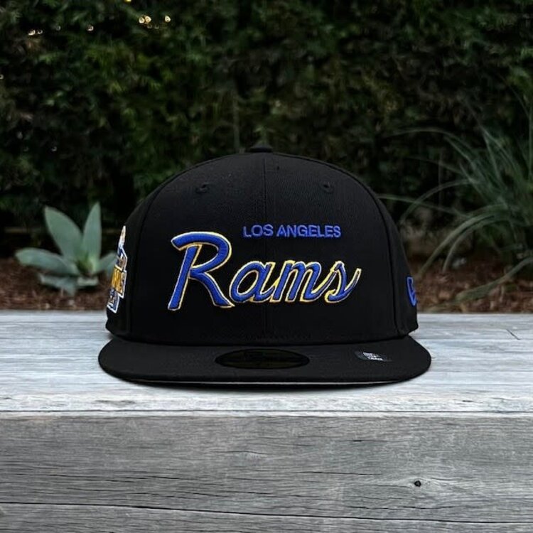 New Era LA Rams Script Black Team Super Bowl LVI Champs
