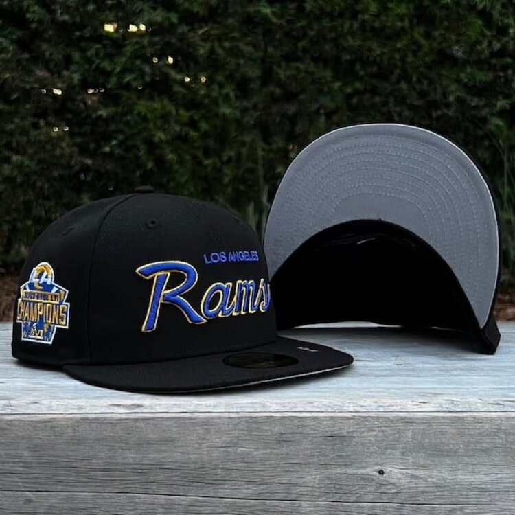 New Era LA Rams Script Black Team Super Bowl LVI Champs