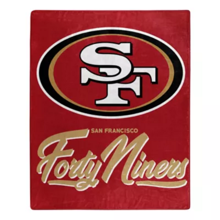 Northwest 49ers Signature Plush Raschel Throw Blanket 50x60