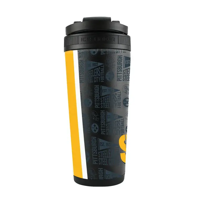 Wincraft 4D Stainless Steel Ice Shaker Tumbler 26 oz Team Color - Steelers