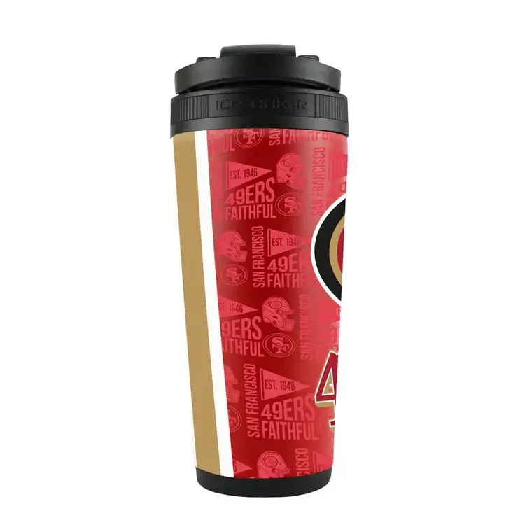 Wincraft 4D Stainless Steel Ice Shaker Tumbler 26 oz Team Color - 49ers