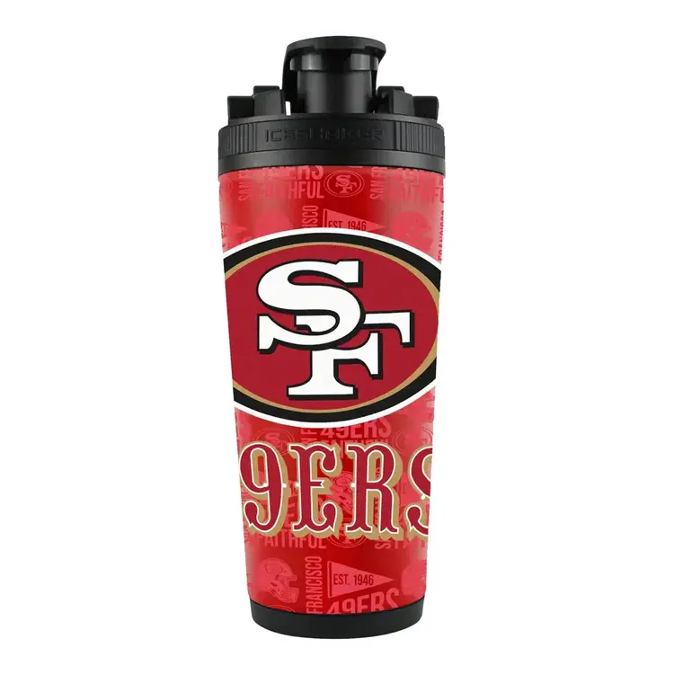 Wincraft 4D Stainless Steel Ice Shaker Tumbler 26 oz Team Color - 49ers