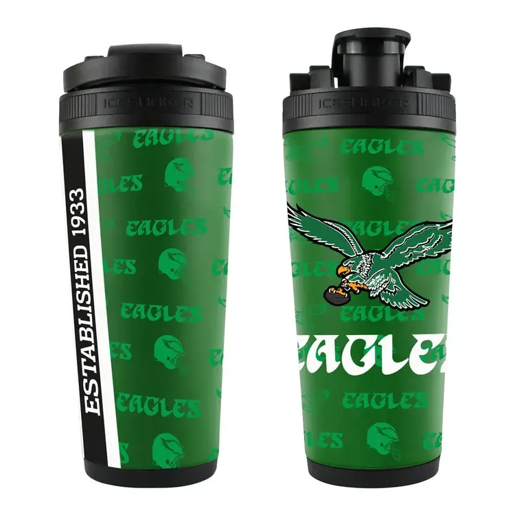 Wincraft 4D Stainless Steel Ice Shaker Tumbler 26 oz Team Color - Eagles Retro