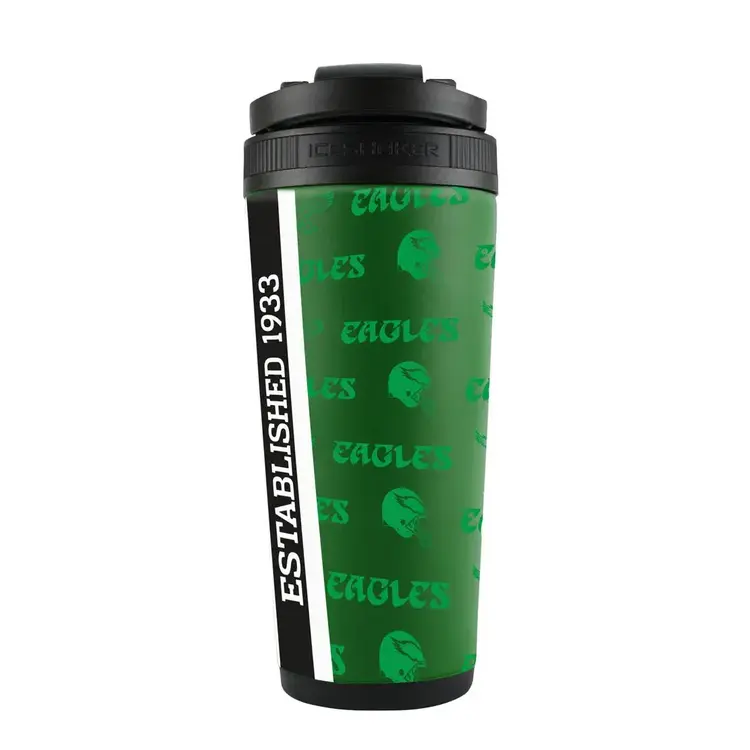 Wincraft 4D Stainless Steel Ice Shaker Tumbler 26 oz Team Color - Eagles Retro