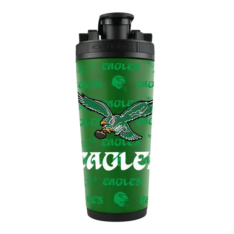 Wincraft 4D Stainless Steel Ice Shaker Tumbler 26 oz Team Color - Eagles Retro