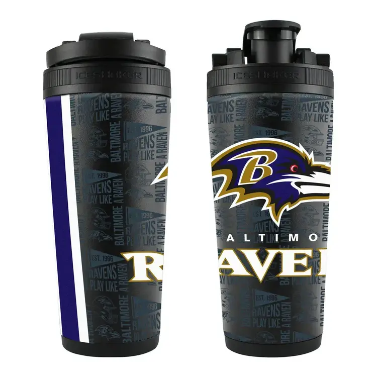 Wincraft 4D Stainless Steel Ice Shaker Tumbler 26 oz Team Color - Ravens