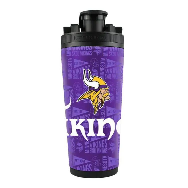 Wincraft 4D Stainless Steel Ice Shaker Tumbler 26 oz Team Color - Vikings