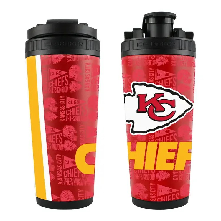 Wincraft 4D Stainless Steel Ice Shaker Tumbler 26 oz Team Color - Chiefs
