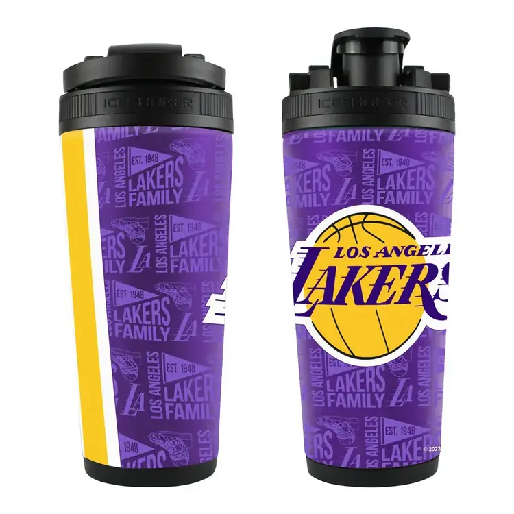 Wincraft 4D Stainless Steel Ice Shaker Tumbler 26 oz Team Color - Lakers