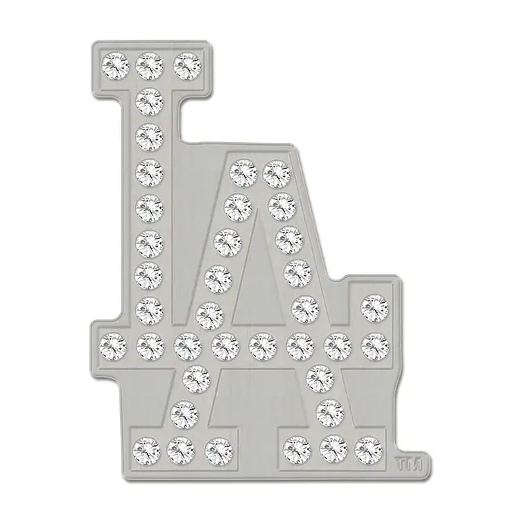 Wincraft LA Dodgers Crystal Silver LA Pin