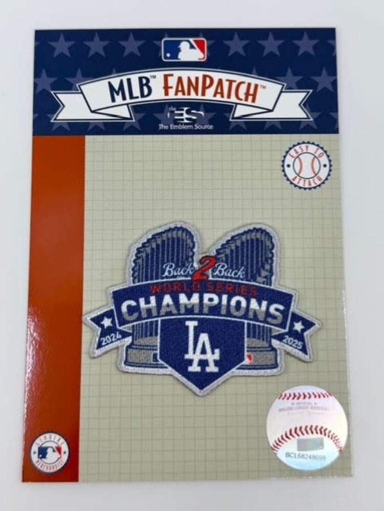 Emblem Source 2024-2025 Back to Back World Series Dodgers Collector Patch - Trophies