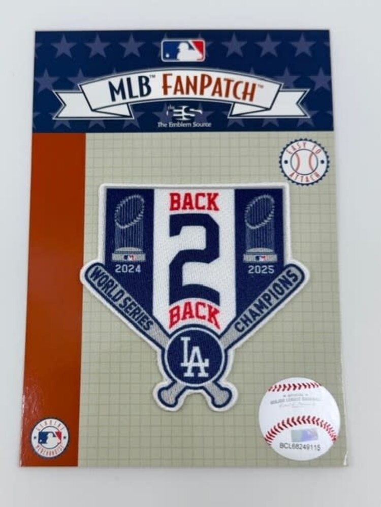 Emblem Source 2024-2025 Back to Back World Series Dodgers Collector Patch - Bats
