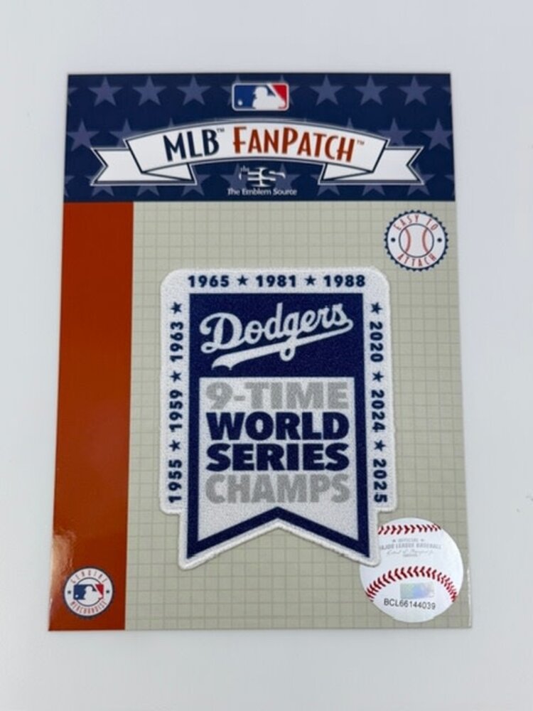 Emblem Source 9-Time World Series Champs LA Dodgers Collector Patch