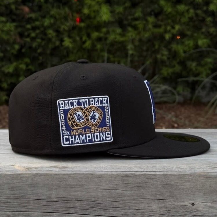 New Era LA Black RW Back to Back WS Champs Rings Trophy
