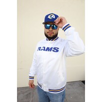 Mitchell and Ness LA Rams M&N Lightweight Satin Jacket White